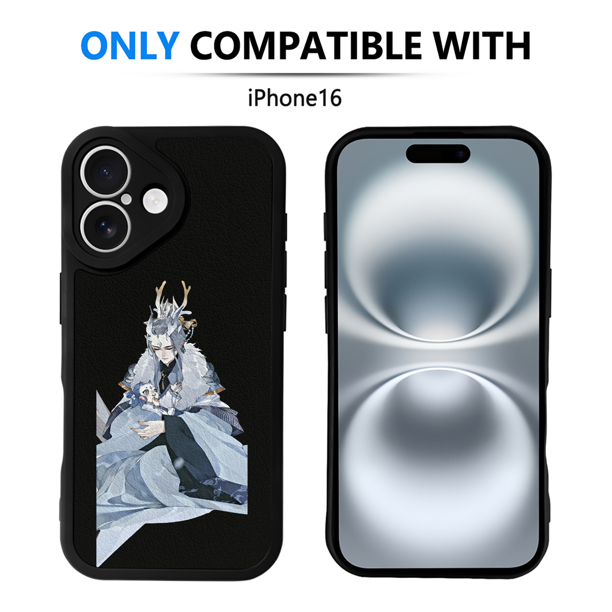 （画像用） Ne Zha 2 ナタ 魔童の大暴れ 【iPhone 16シリーズ対応】シリコンスマホケース（レザー調） 材質：シリコン